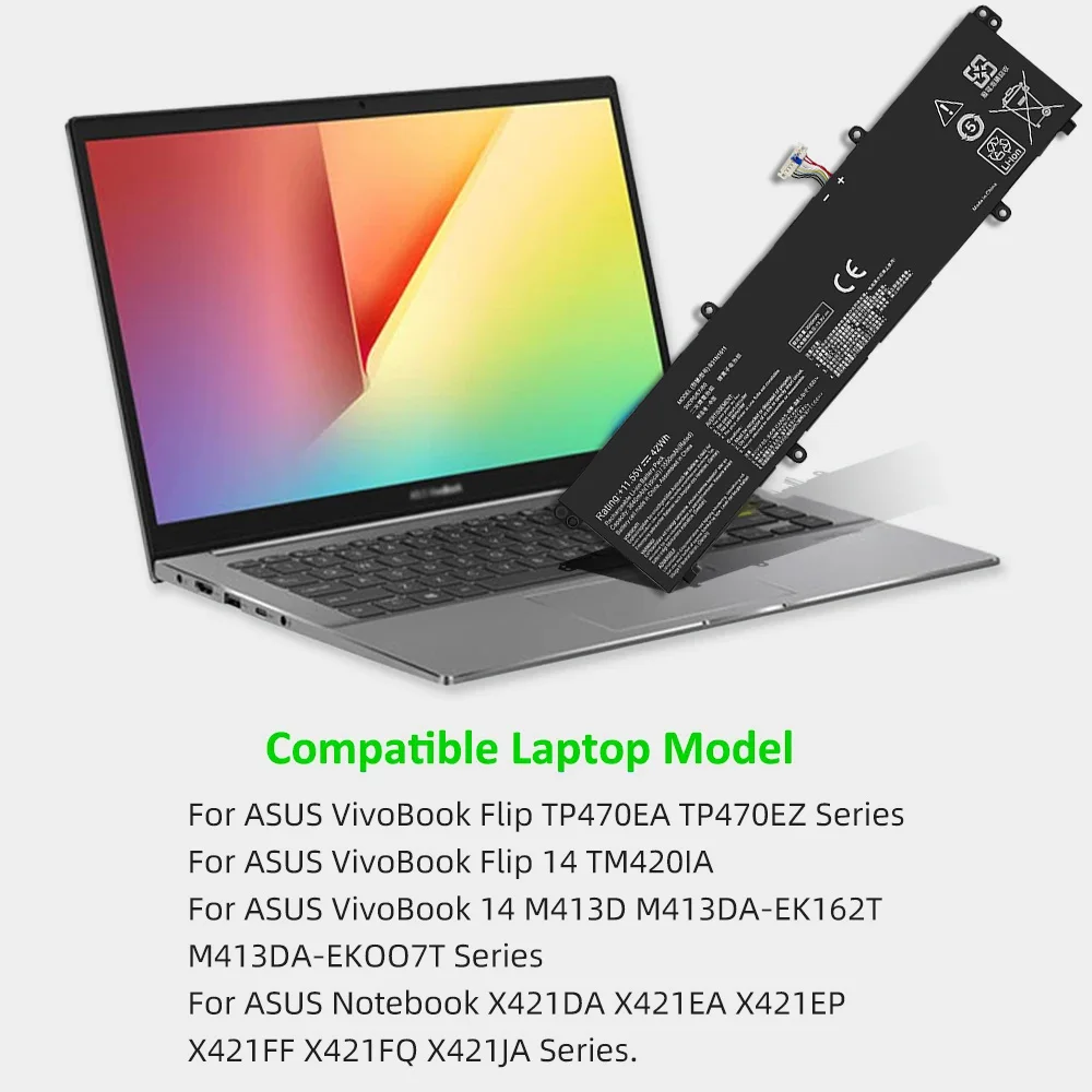 SKOWER Laptop Battery For ASUS VivoBook Flip 14 TM420IA