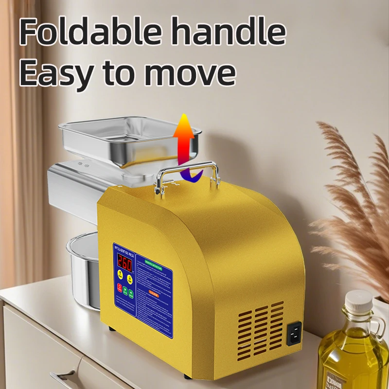 Oil press machine BEAUTIUSN 110V/220V New Automatic Oil Press Machine Commercial Home cold Oil Extractor Expeller Presser flaxseed Sunflower
