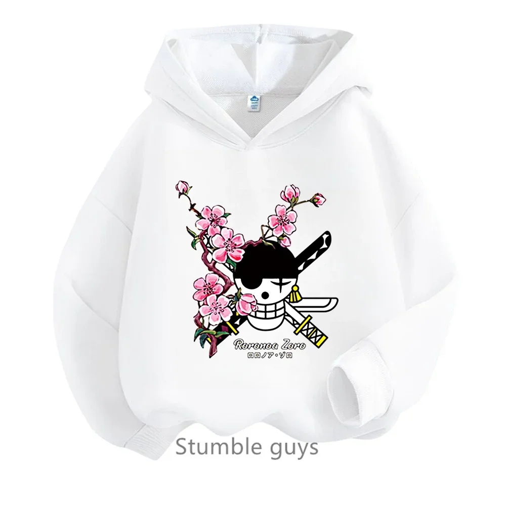 thumbnail image 1 of Sudadera con capucha de Anime One Pieces, ropa para niños, ropa para primavera y otoño para niñas, sudadera con dibujos animados de Luffy Zoro, traje para adolescentes, camisetas con capucha de Sonic, 1 of 4