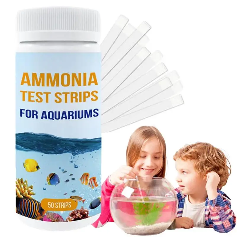 

Water Quality Test strips 50 Count Water Testing Strips Ammonia Tester Freshwater Saltwater Aquarium Water pH Test Strips