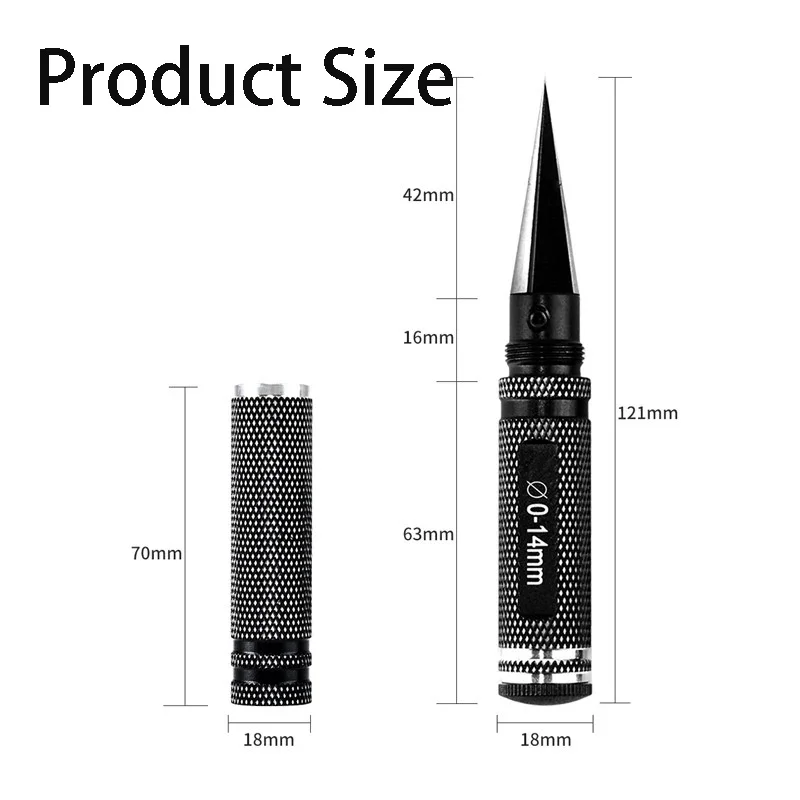 Manual Expanding Core Drill Reamer 0-14mm Steel Wood Positioning Hole Opener Center Punch Reaming Metal Bearing Removal Tool