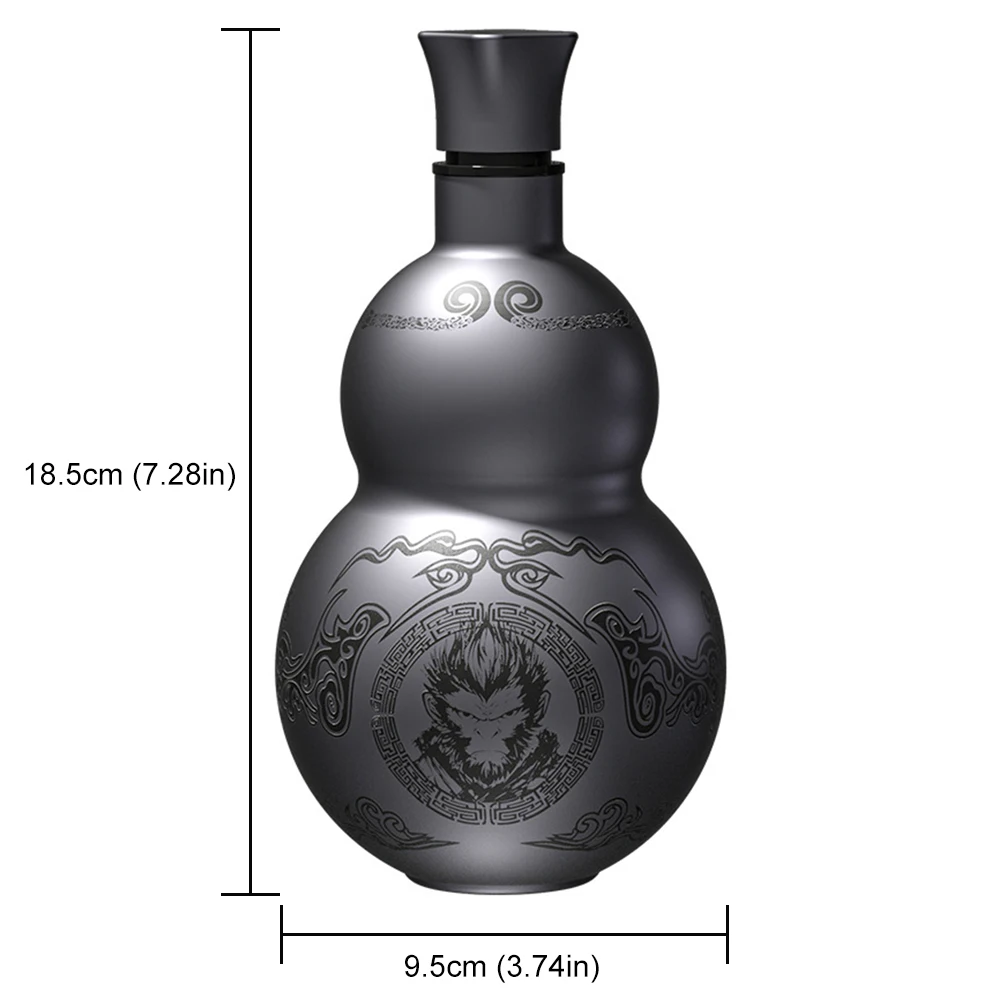 500ml Gourd Water Bottle Stainless Steel Wu Kong Water Kettle Leakproof Retro Style Water Bottle for Cold Hot Beverages: 3 - 5 Days Free Delivery Only UK