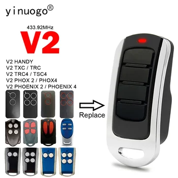 V2 피닉스 2 4 PHOX 4 2 원격 제어 차고 문 오프너 433.92MHz 롤링 코드 V2 TXC TRC TRC4 TSC4 핸디 차고 명령