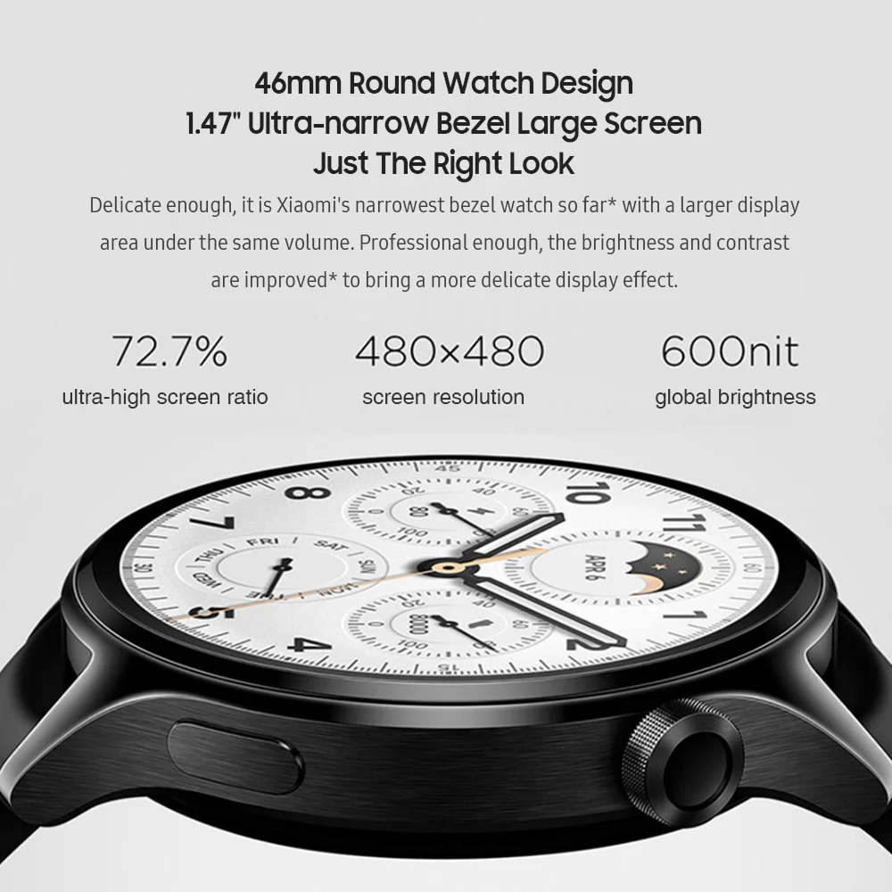 original Xiaomi Mi Watch S1 Pro GPS Smart Watch 1.47 AMOLED Display SpO₂  monitoring Wireless Charging CN and EN language - AliExpress