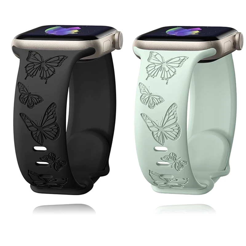 Ремешок силиконовый для Apple Watch Band 41 мм 40 мм 49 мм 45 мм 44 мм iWatch Series 9 8 7 6 SE ultra