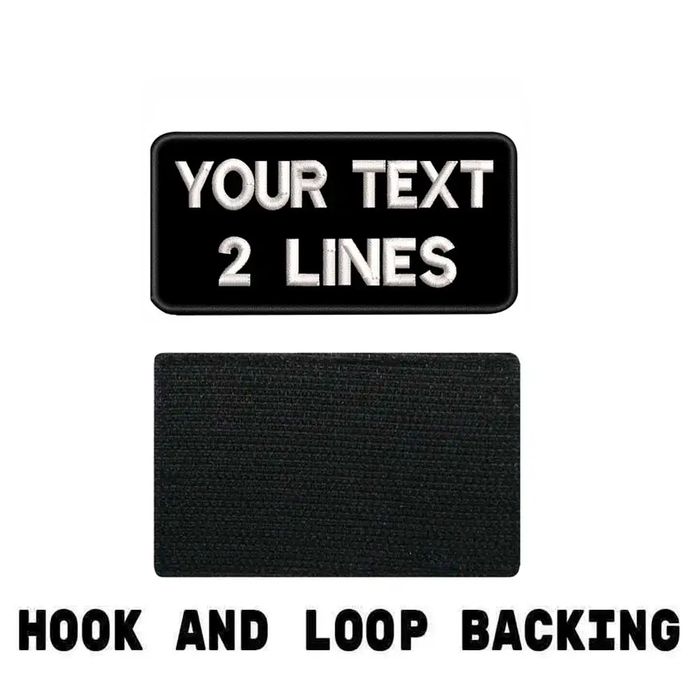 2PCS Toppe Con Nome Ricamate Personalizzate, Toppe Tattiche Rimovibili Personalizzate Con Gancio E Anello, Etichette Tattiche Ricamate Per Giacche Gilet Zaino - Foto 5