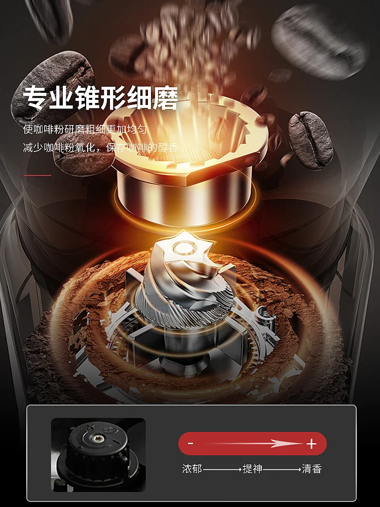 Meiyinong Me720 automatic grinding coffee machine Italian household small grinding integrated American commercial 3