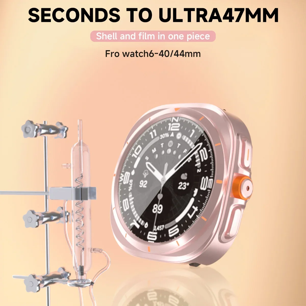 Ultra Protective Case with Screen Protector Glass for Smartwatch Accessories