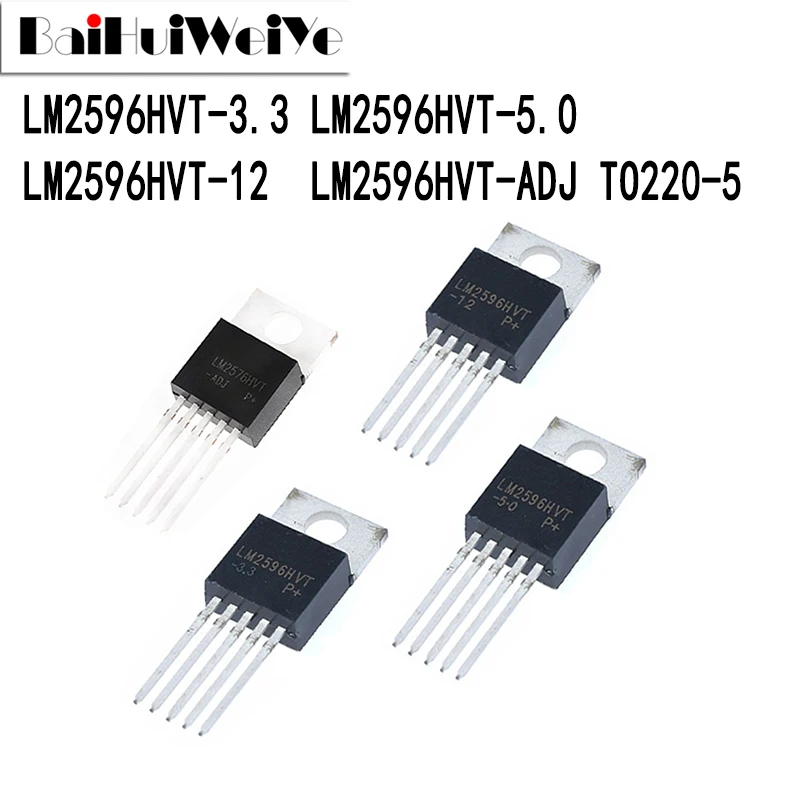 10Pcs Lm2596 Lm2596Hvt Lm2596Hvt-3.3 Lm2596Hvt-5.0 Lm2596Hvt-12 Lm2596Hvt-Adj To-220 To-220-5 Regolatore Di Tensione Circuito Integrato
