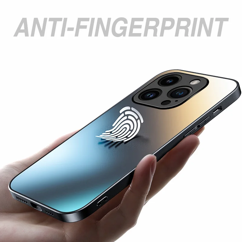 Glittr Shining AG Silicon Hard Cas For iPhon 13 12 11 Pro Max 15 14 Plus X XR XS MAX Matt Frostd Protctiv_voghion.com