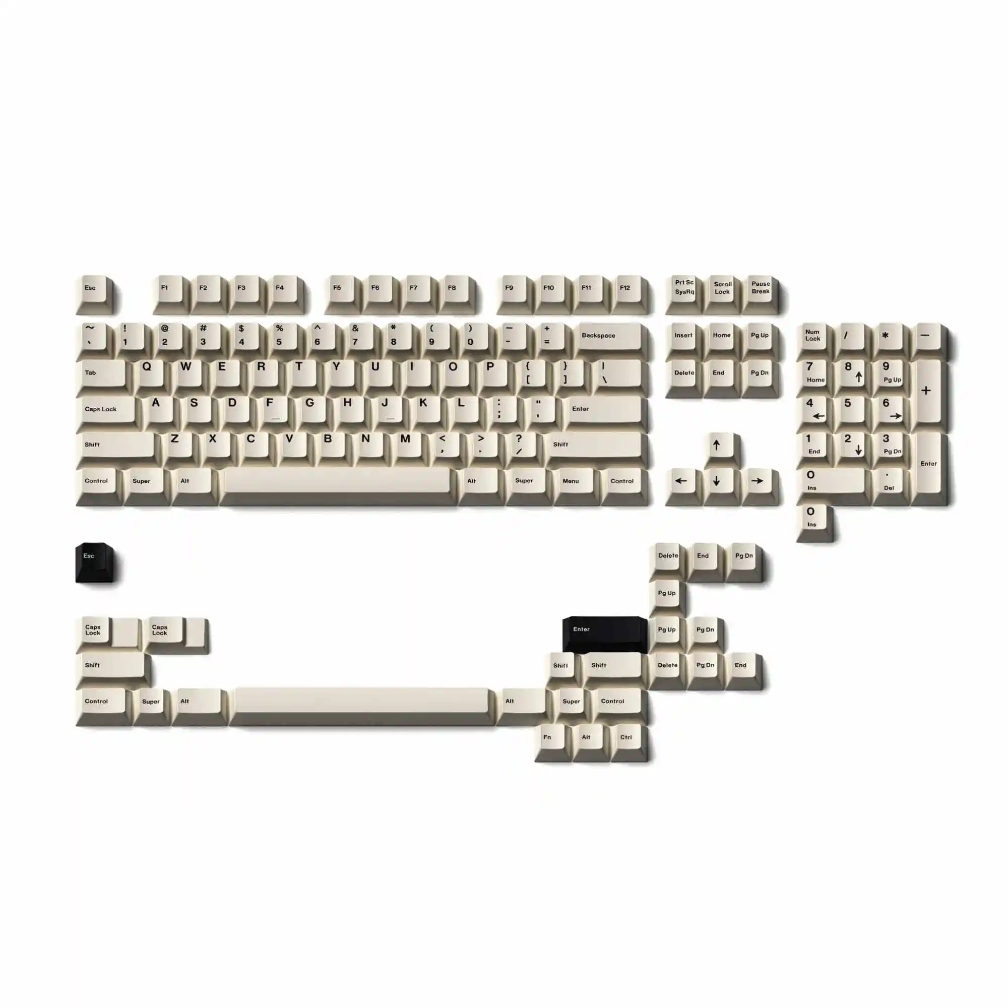 Jkdk-メカニカルキーボード用キーキャップ,mxスイッチ付き,黒と