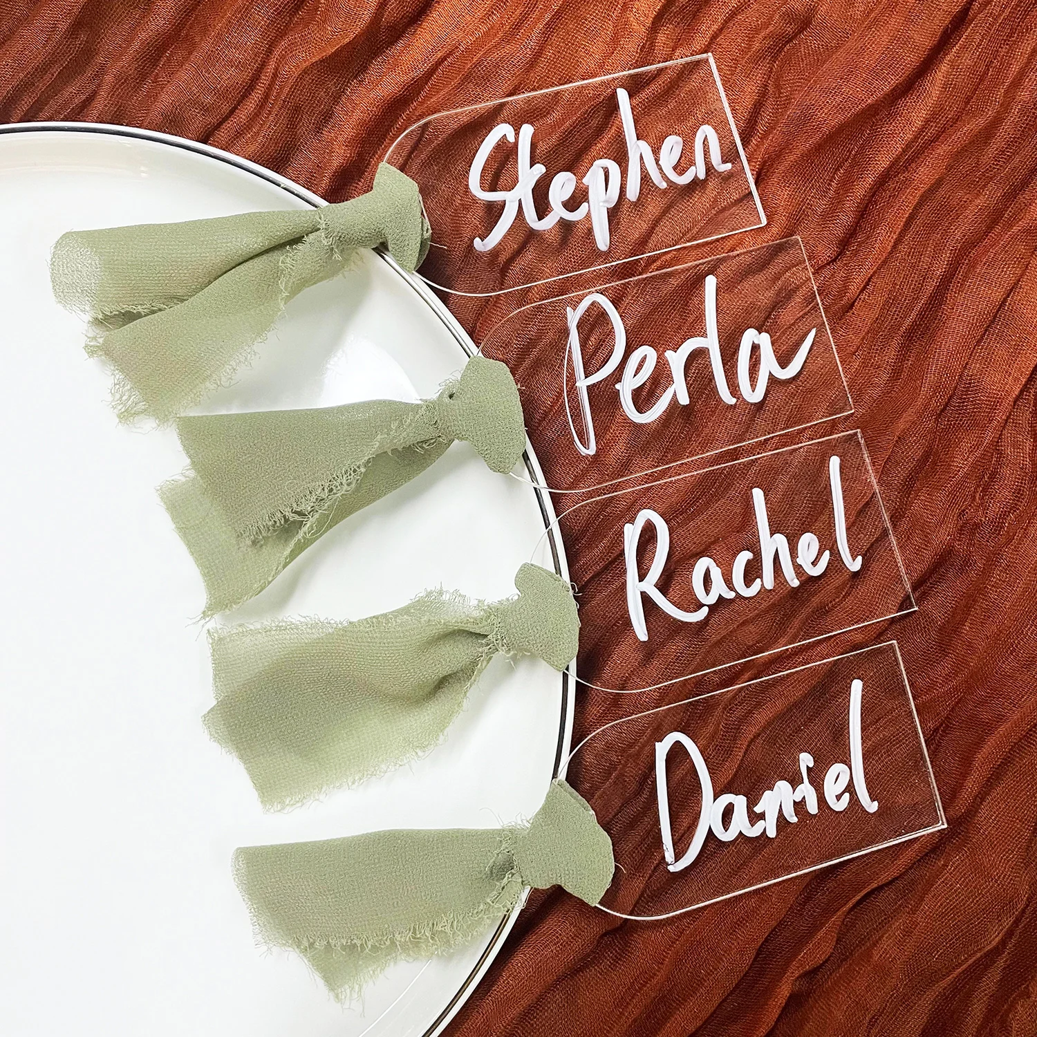 Place Cards Acrylic Wedding Place Card Wedding Decoration Seating Cards DIY Hanging Sign 10/20/50Pcs
