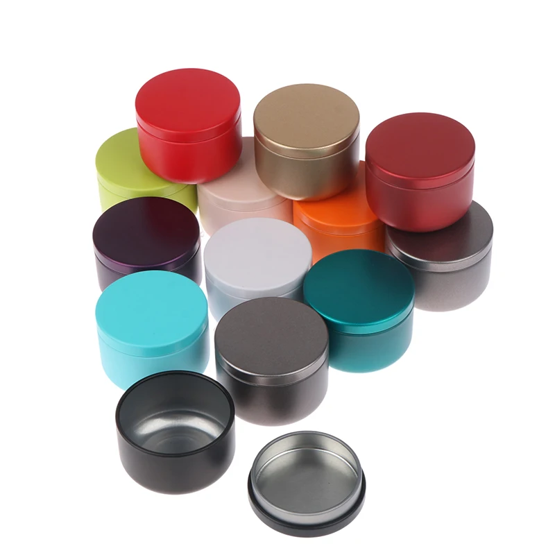 Portable Solid Color Mini Tin Box Tea Sealed Jar Packing Boxes Jewelry Candy Small Storage Can Coin Earring Headphones Gift Case tea tin box tea canister