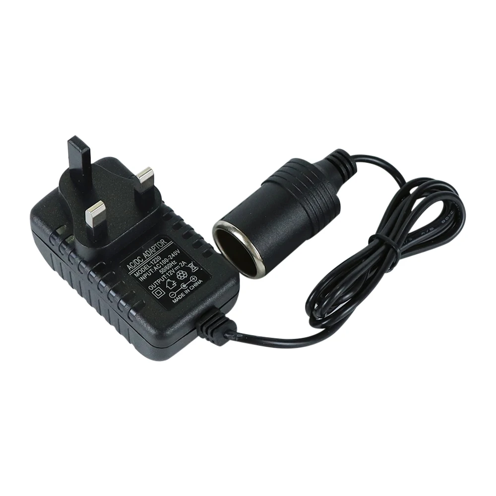 Adattatore Presa Accendisigari Da 220V A 12V - Invertitore Da Casa A Auto Con Presa DC, Per Caricabatterie, Compressori, GPS (spina UE/UK/US) - 4