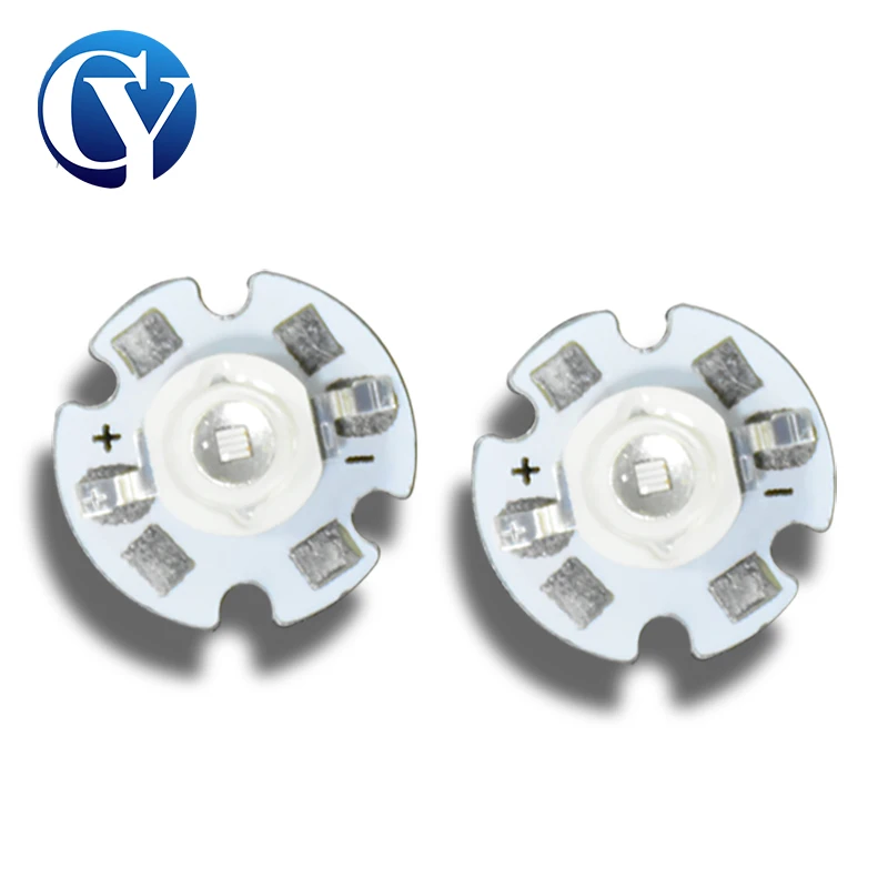 5PCS 16mm Aluminum High Power 365nm 3W UV Purple LED 385nm Ultraviolet Bulbs Lamp Chips 395nm 405nm Gel Curing Light uv curing lamp