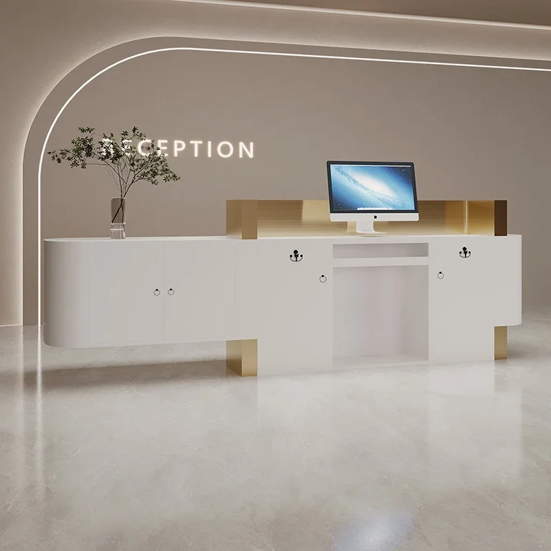 Wall Table Atril Shop Counter Desk Office Desks Reception Salon Bellezza Computer Tables Customer Center Pulpit Stand for Church