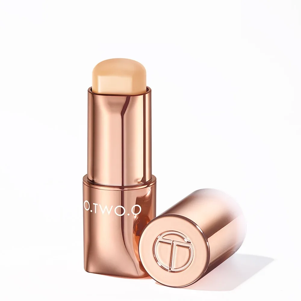 Face concealer pen contour stick sponge head concealer makeup concealer O.TWO.O monochrome silky concealer stick stereo sculpting face contours natural cover dark circles modify outline