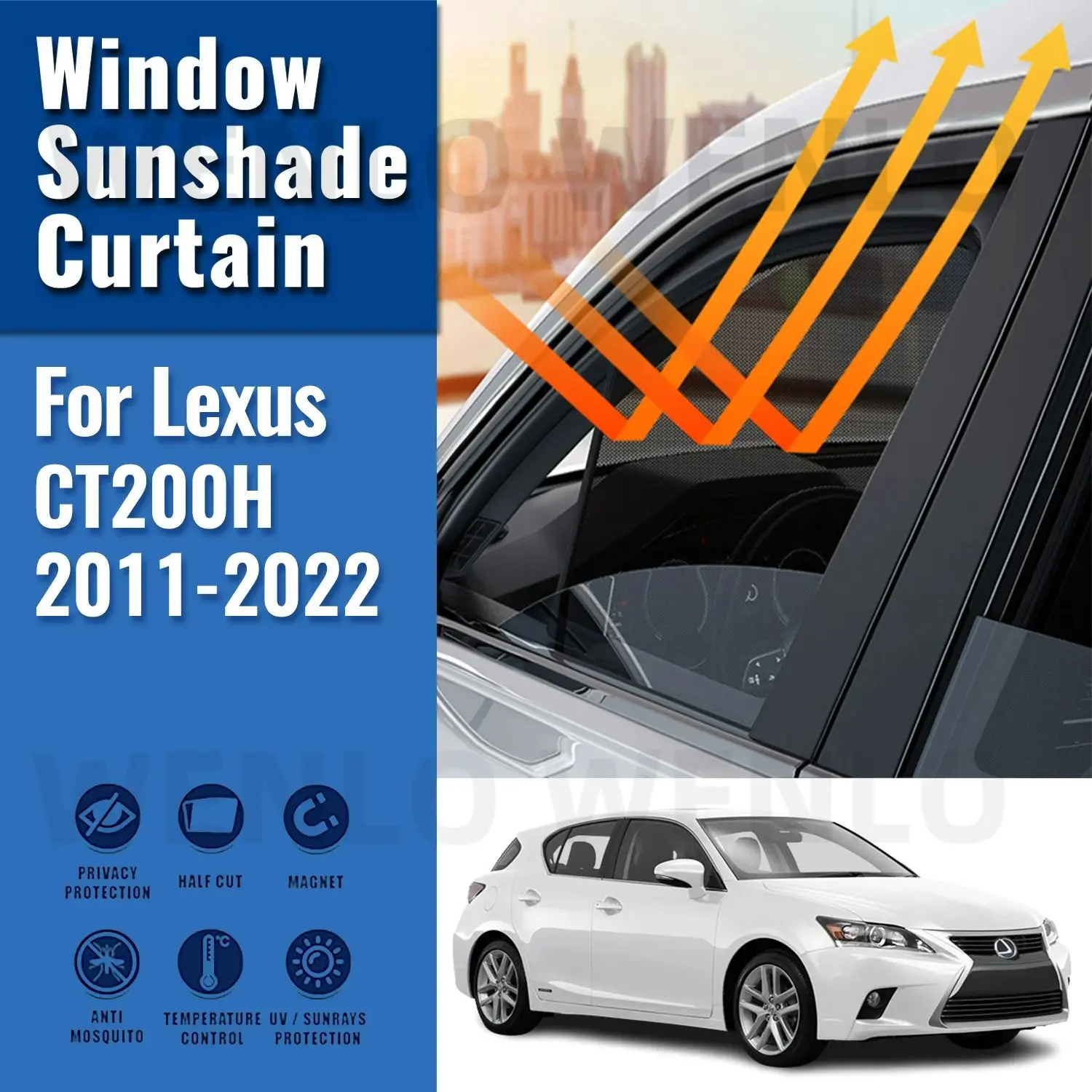 

Автомобильный солнцезащитный козырек для Lexus CT 2011-2022 200H CT200H, магнитная Передняя сетчатая рамка для лобового стекла, задняя фоторамка