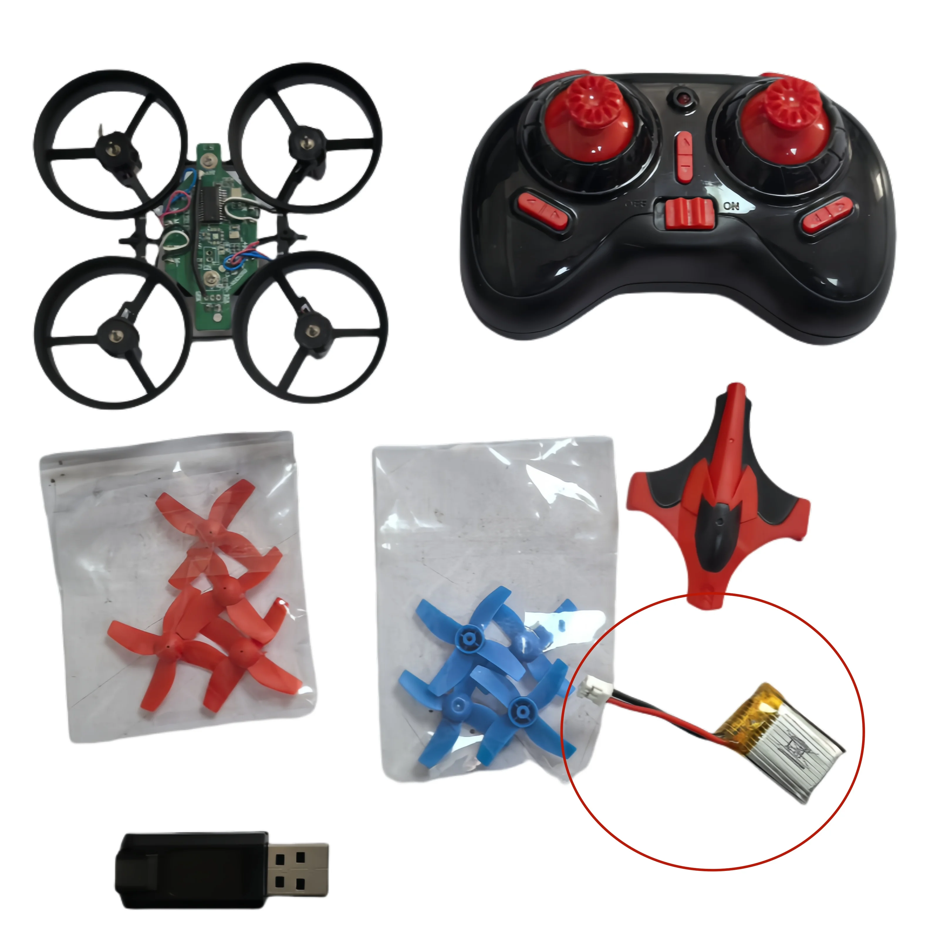 DIY RC Drone Parts 2.4GHz Eachine 010 JJRC H36 NIHUI FPV Radio Receiver Board Propeller Motor Battery Charger RC Mini Quadcopter