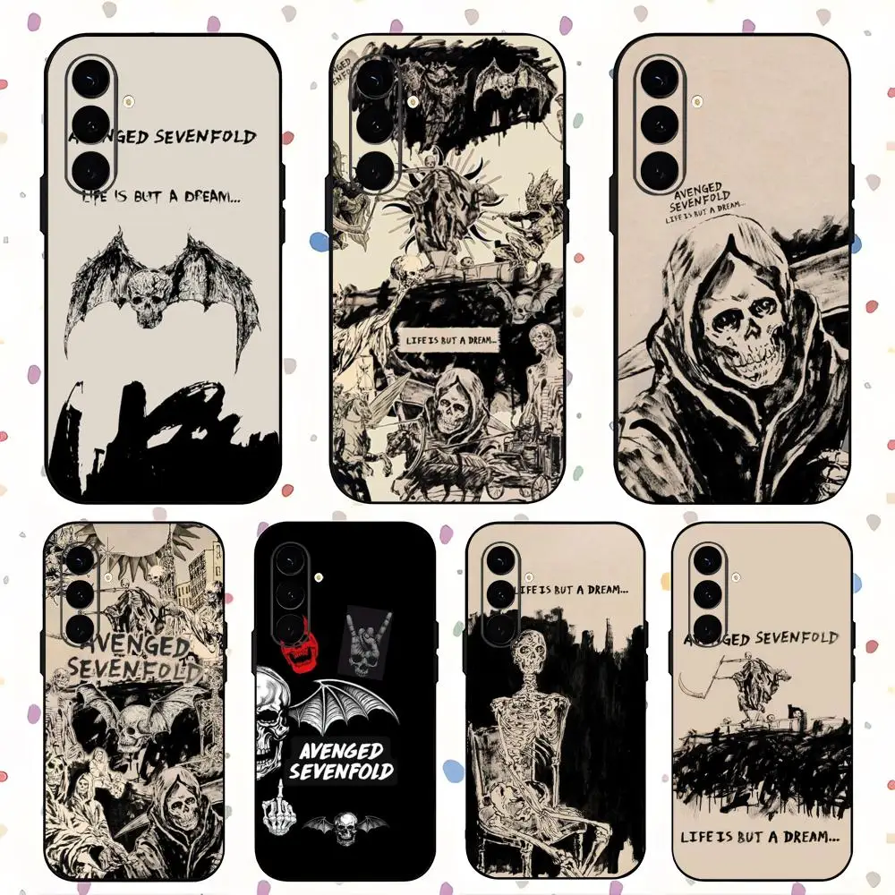 Avenged Sevenfold Band Design Soft Black Phone Case