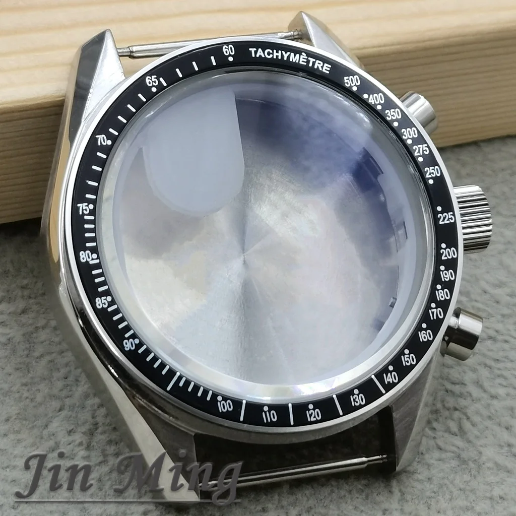 Premium Moonswatch Metal Chronograph Case with Sealed Back, 39.7mm Bezel