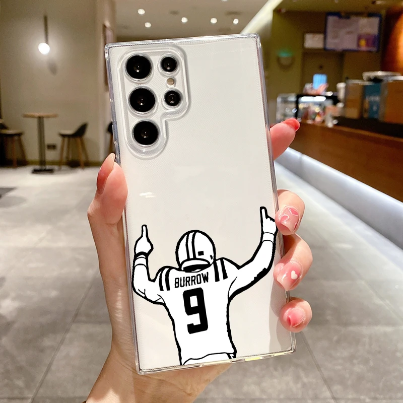 Clear Soft Cover Rugby Ball Design Phone Case