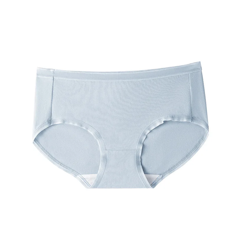 

New Women's Breathable Underwear Female Summer Solid Color Mid-waist Cotton Crotch Panties Teenage Students Briefs