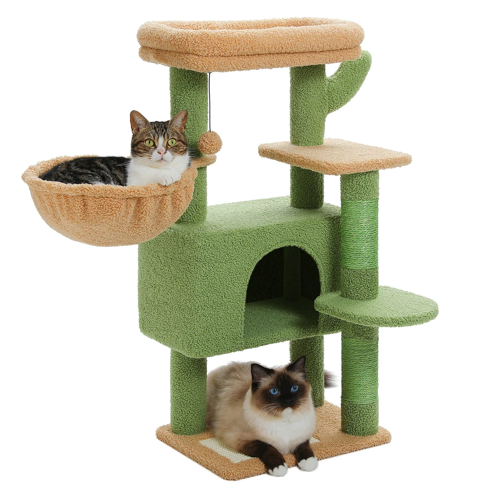 BOWHAUS Tall Cat Tree For Indoor Large Cats Or Kittens, Multi-Level Cat Activity...