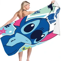 Stitch Disney Anime Beach Towel Swimming Towel Soft Absorbent Washcloth Full Size Children's Gifts for Kids Travel Camping Gym 4