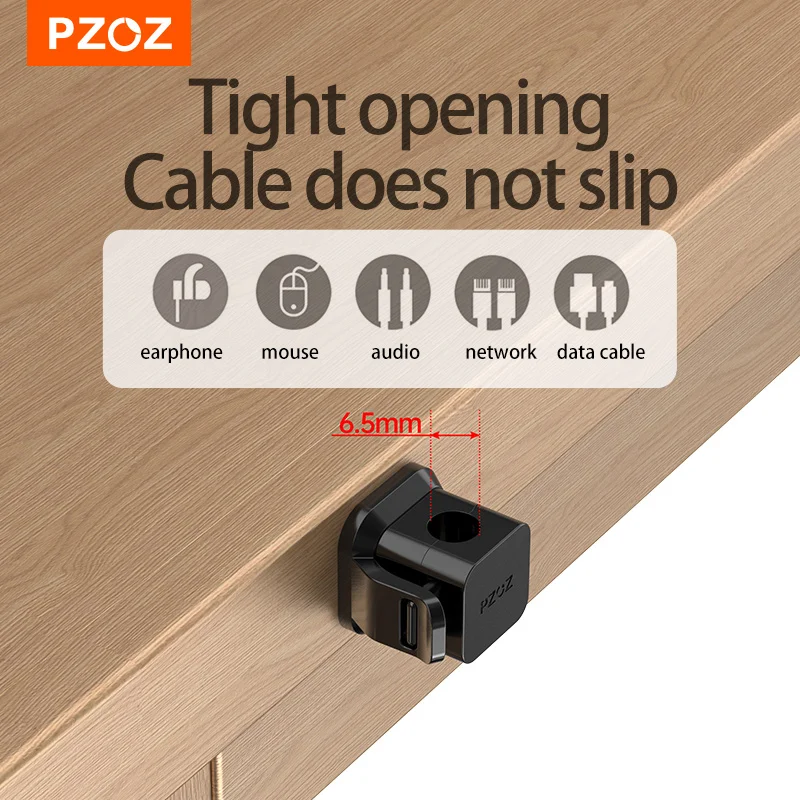 PZOZ Clip Per Cavi Da Scrivania (3 Pezzi) - Organizzatore In PC Con 11 Slot - Bianco