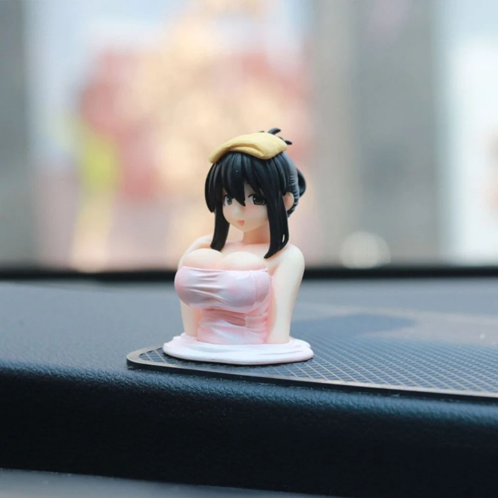 Chest Shaking Girl Car Dashboard Decorations Posing Mini