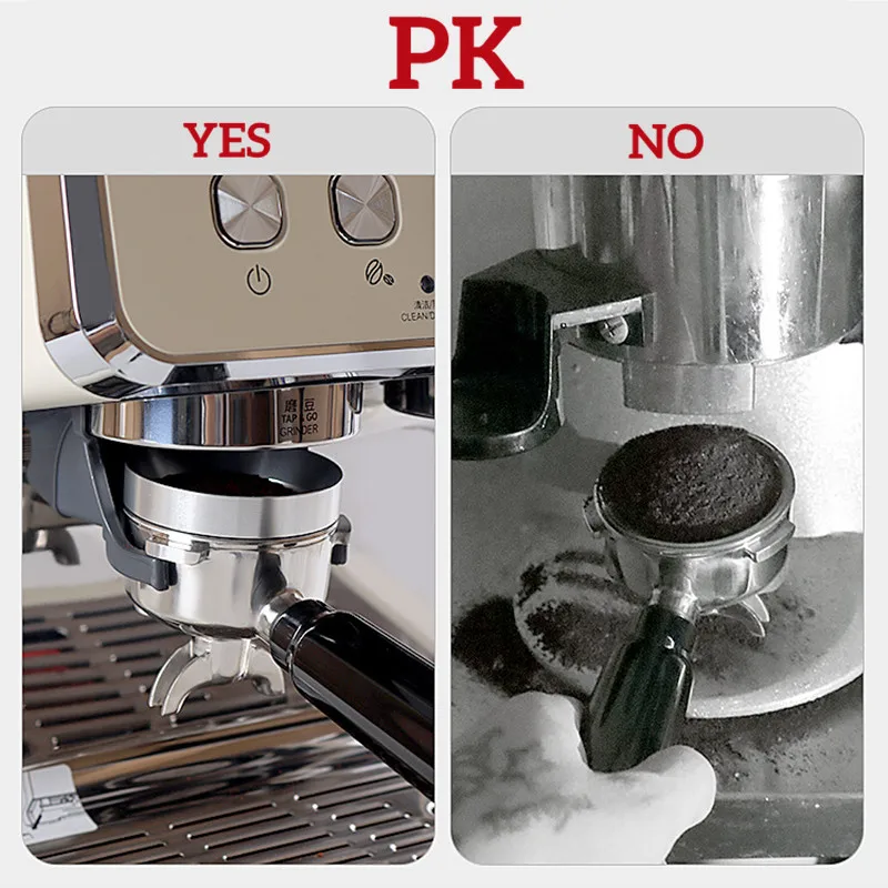 Anneau De Dosage Magnétique 58mm Pour Expresso Avec Aiguille - Accessoire Machine à Café En Aluminium Argenté