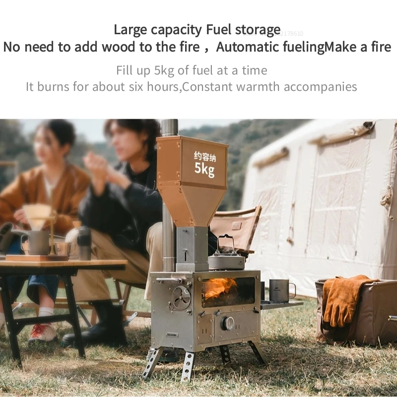 Naturehike Outdoor Stainless Steel Large Capacity Wood Burning Stove Large  Firepower Portable Camping Folding Stove with Chimney - AliExpress