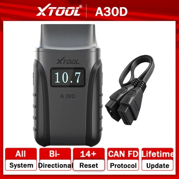 XTOOL Anyscan A30D OBD2 Scanner per auto Controllo bidirezionale Strumento diagnostico completo del sistema Display della tensione 19 Reset Aggiornamento a vita