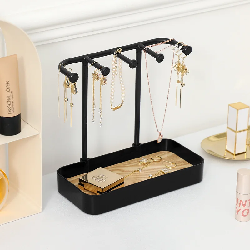 1pc Desktop Jewelry Hanging Rack, Jewelry Storage Tray, Multipurpose Storage Organizer Rack, For Earrings Rings Necklaces