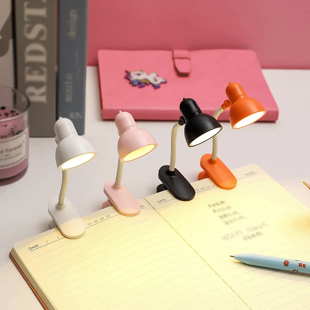 Rotatable Mini Reading Lamp with Clamp - Eye Protection Desk Light for Books