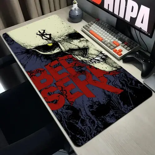 Black White Anime Mouse Pad Guts sword in berserk Gamer Mouse Mat Computer gaming Accessories Keyboard Laptop mouse Desk pad - Image 16