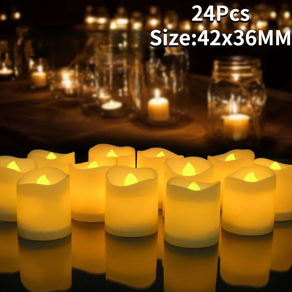 12 Candele LED Senza Fiamma Con Telecomando - Candele Votive Tremolanti Per Decorazione Casa
