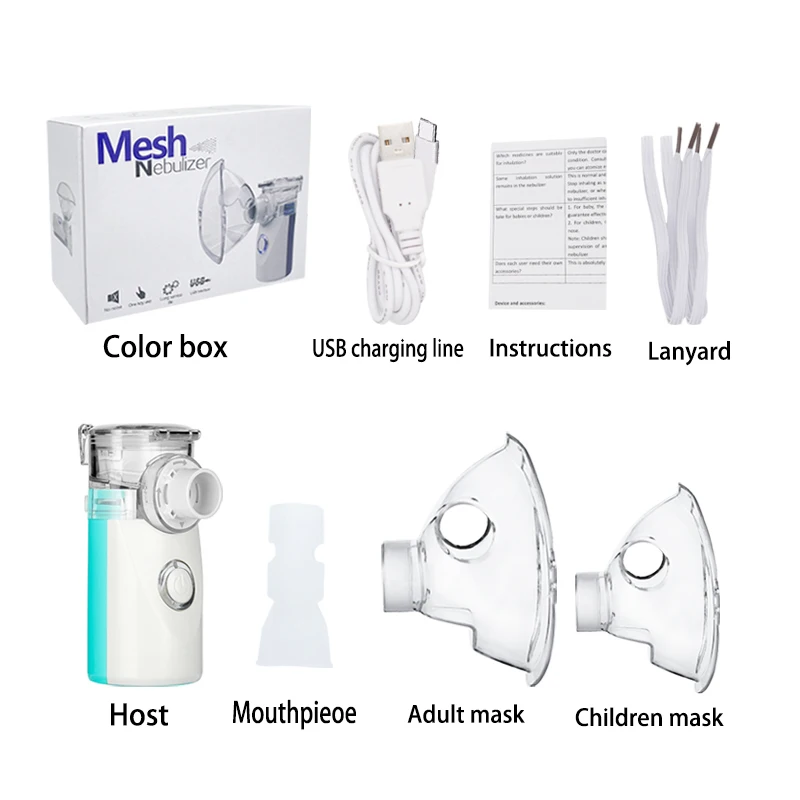 Assistenza sanitaria Nebulizzatore per bambini adulti Inalatore medico Nebulizzatori portatili Macchina Mini umidificatore a vapore silenzioso - immagine 6