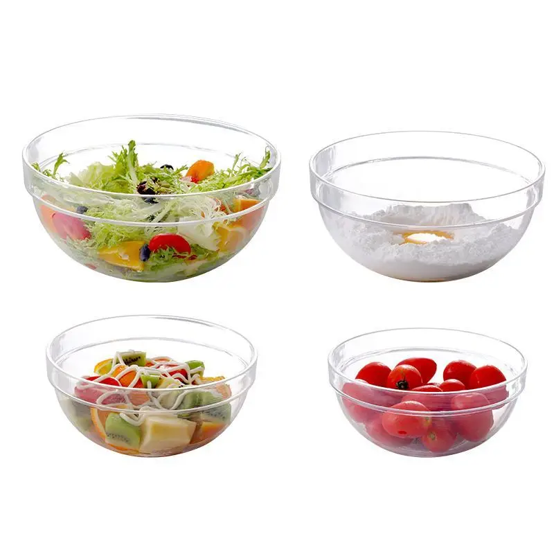 Plastic Bowl Tea Wash Bowl Salad Seasoning Fruit Fishing Pots of Plastic Frosted Blossom Dipping Sauce Drop-Resistant Tea Basin