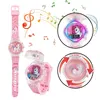 Fashion Creative Gyro Turntable Unicorn Light up Watch Students Watch Colorful Horse Light up Electronic Display 2