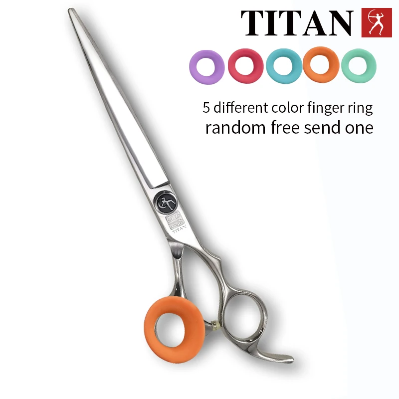 Titan high quality sus440c japan steel cut thinning 7.0,7.5 8 8.5 shears pet dog cat scissors supplies dog grooming scissors