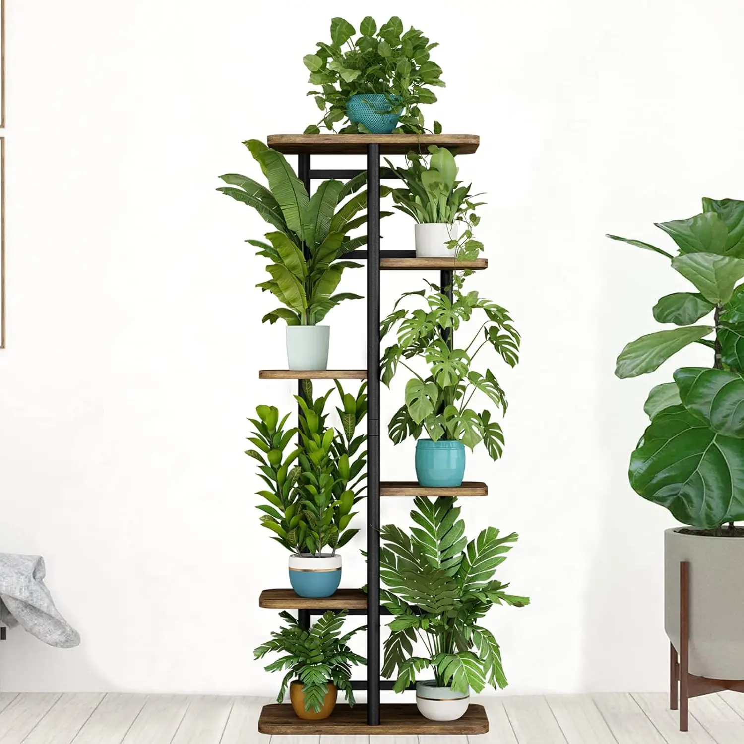 Plant Multiple Flower Rack Holder Shelves Storage Organizer Display Indoor Planter for Balcony Bedroom Patio Garden 4