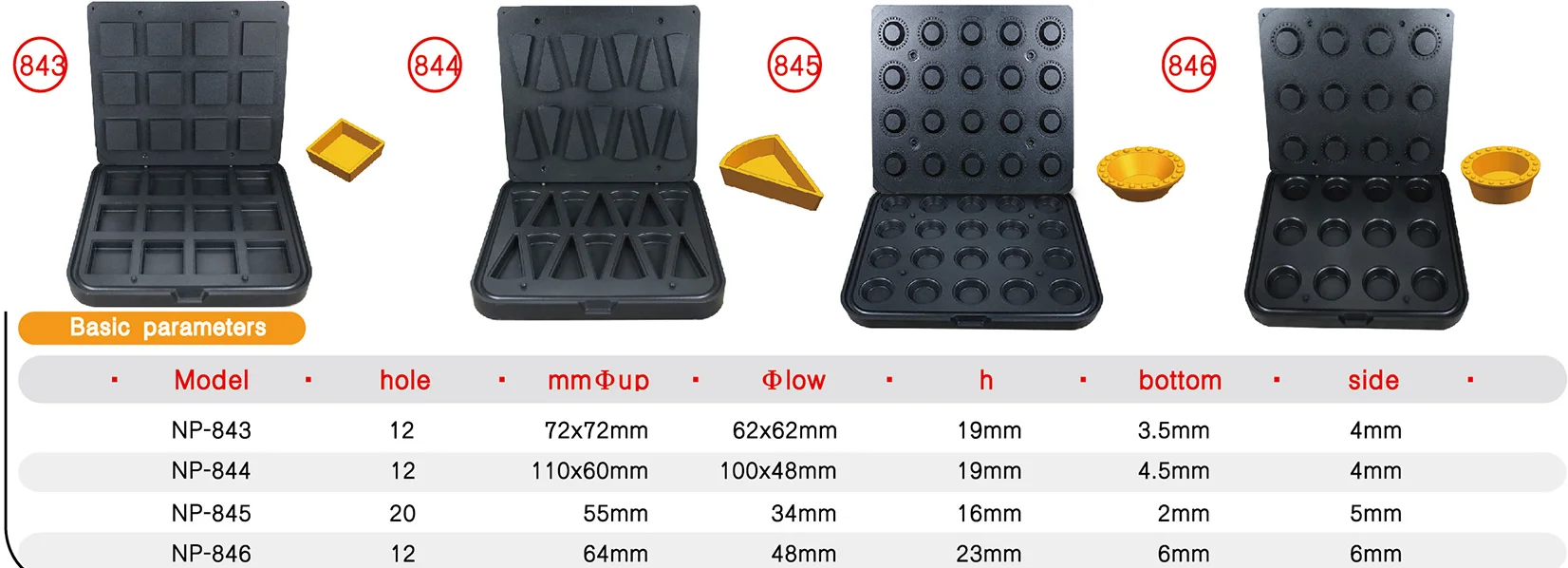 Description Picture 5 of itemSeries of Cheese Tart Mold Making Machine Commercial 30 Holes For Little Triangle Tart Egg Tartlet Machine
