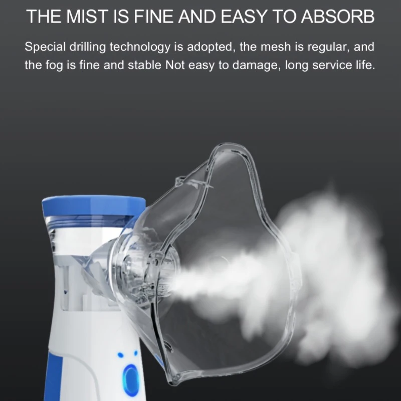 Medical Silent Mesh Nebulizer Mini Humidifier Asthma Inhaler Portable Adult Children Atomizer Baby Breathing Home Health Care mesh nebulizer medical nebulizer asthma inhaler spacer