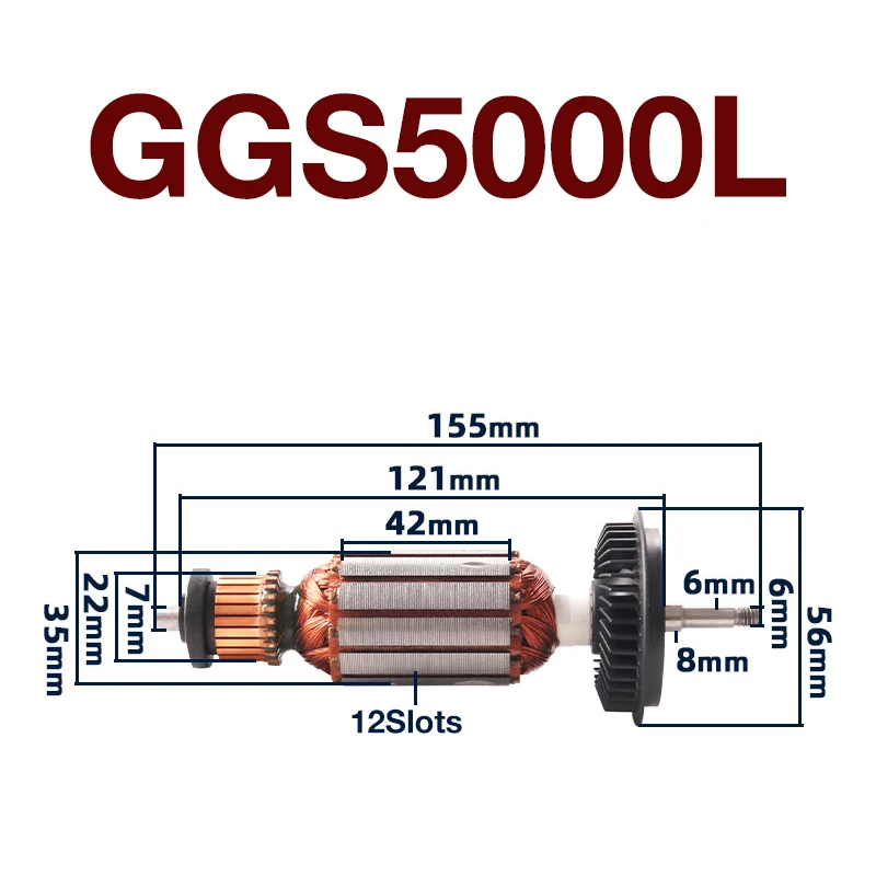 AC220-240V Armature Stator Replacement Accessories for Bosch GGS5000L Straight Grinder Rotor Armature Anchor Stator Coil