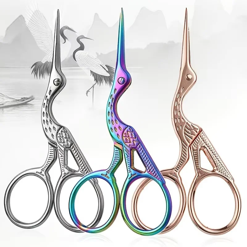 Stainless Steel Nose Hair Trimmer Eyebrow Eyelashes Scissors Portable Mini Round Head Safe Hair Removal Tools Nose Clipper