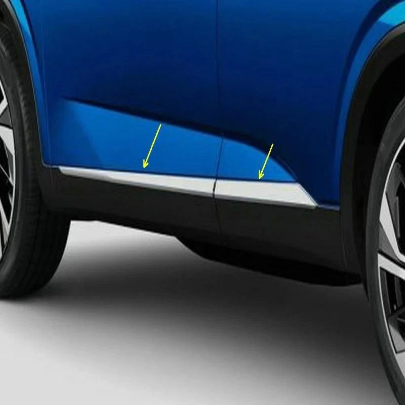 

Для Nissan Qashqai J12 2022 2023, хромированная зеркальная обшивка, защитная полоса, защита от потертостей, автомобильный аксессуар