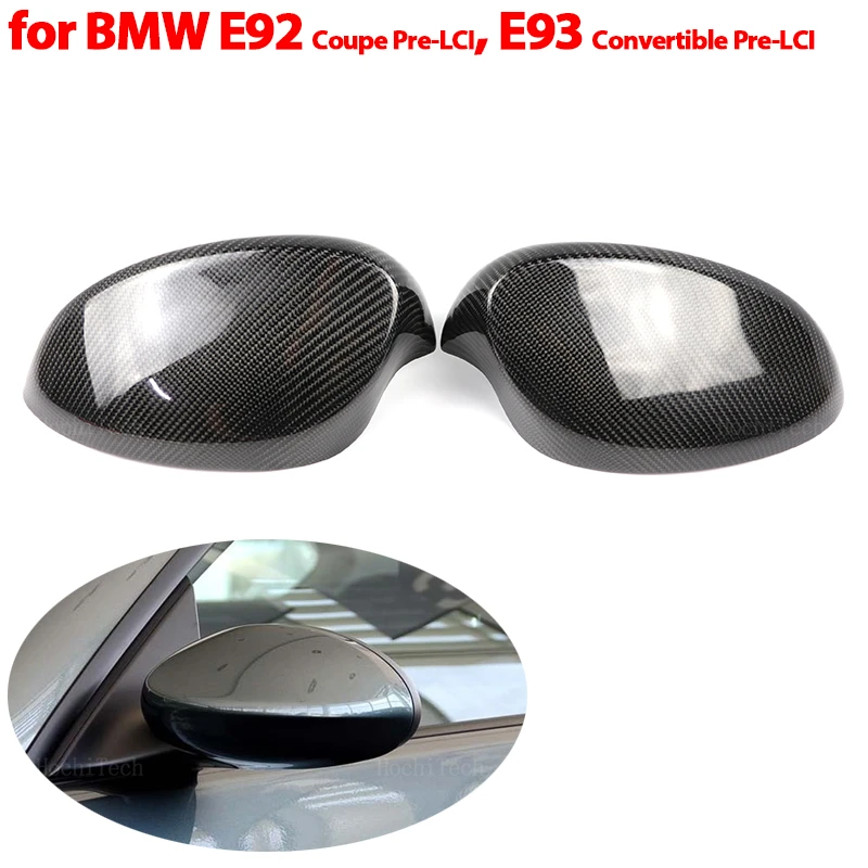 

Real Carbon Fiber Add-on Rearview Side Mirror Cover For BMW 3 Series E92 coupe Pre-LCI 06-09 E93 Convertible Pre-LCi 06-08