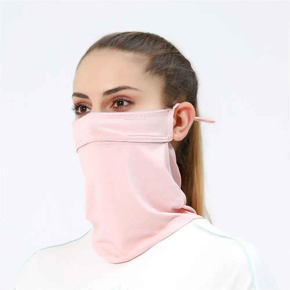 

Outdoor Cycling Sunscreen Mask Anti-ultraviolet Dust-proof Hanging Ear Type 360 Degree Sunshade Breathable Headscarf For Riding